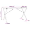 Esstisch-Gestell in X-Form 140x60x73 cm Stahl - Tischbeine Produktbild-Vorschau 8