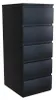 Topeshop W5 CZERŃ, Schwarz, 5 Schublade(n), Partikelbord, Produktbild-Vorschau 1