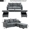 U-Form Ecksofa mit Staufunktion & Schlaffunktion - Inkl. Produktbild-Vorschau 8