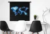 MuchoWow® Wandteppich Wandbehang Weltkarte - Schwarz - Blau Produktbild-Vorschau 3