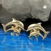 Ohrstecker Ohrring 10x7mm Delfin-Pärchen matt-glänzend 9Kt Produktbild-Vorschau 4