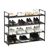 SONGMICS Schuhregal 4 Ebenen Metall 20 Paar Schuhe Produktbild-Vorschau 1