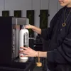 Intirilife Trinkflasche aus Glas mit Zeitmarkierung in Weiß Produktbild-Vorschau 4