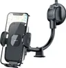 A black car phone mount with a smartphone attached is shown against a white background. Náhled obrázku produktu