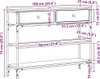 vidaXL Table d'appoint en chêne Artisan 100 x 25 x 75 cm, Voir les images du produit 8