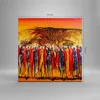 Bilder auf glas - Afrika Stamm - 70x70cm - Glasbilder - Produktbild-Vorschau 3