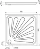 Delabie Brausetasse 800x800 Höhe 60 mm Edelstahl 1.4301 Produktbild-Vorschau 2
