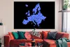 MuchoWow® Poster Karte Europa - Muster - Blau 180x120 cm - Produktbild-Vorschau 2