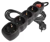 Steckdosenleiste 3 m / 4 Steckdosen / Schalter / schwarz / PVC / 1,5 mm2 Voir les images du produit