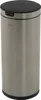 A silver and black automatic trash can with a black lid. Produktbild-Vorschau
