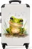 NoBoringSuitcases.com® Großer Koffer - Frosch - Grün - Produktbild-Vorschau 1