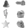 A collection of small, metallic game tokens arranged in a grid on a white background. Produktbild-Vorschau