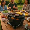 Přenosný litinový gril na dřevěné uhlí Malý litinový rošt Náhled obrázku produktu 9