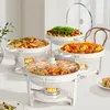 WARMOUNTS Chafing Dish Buffet 5L 4er Set Weiße, Maifan Produktbild-Vorschau 1