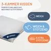 Daunenkissen, 3-Kammer Kopfkissen 80x80 cm, Kissen 60% Produktbild-Vorschau 4