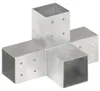 vidaXL Pfostenverbinder X-Form Verzinktes Metall 81 x 81 mm Produktbild-Vorschau 7