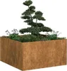vidaXL Pflanzkübel Rostig 80x80x40 cm Wetterfester Stahl Produktbild-Vorschau 2