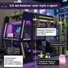 Gamingowe łóżko na antresoli 120x200 cm z biurkiem, półką Podgląd zdjęcia produktu 13