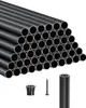 A stack of black metal pipes with a few accessories shown below. Podgląd zdjęcia produktu