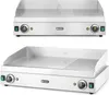 Two stainless steel electric griddles are shown from a front-facing angle against a white background. Produktbild-Vorschau