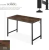 Table de bureau Jenkins - Bois foncé industriel, rustique, Voir les images du produit 3