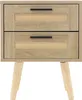 ML-Design Nachttisch mit 2 Schubladen, 40x50,5x30 cm, Eiche Produktbild-Vorschau 2