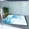 Spritzschutz Herdabdeckplatte Schneidebrett aus Glas Blaue Produktbild-Vorschau 2