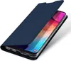 A dark blue flip case for a smartphone is shown open, revealing the phone's screen. Anteprima dell’immagine prodotto