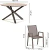 Outdoor-Essset mit rundem Tisch Ø120 cm und 4 stapelbaren Produktbild-Vorschau 5