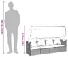 vidaXL Outdoor-Loungebett mit Dach und Kissen Schwarz Poly Produktbild-Vorschau 8