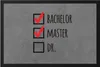 Master Abschluss Fußmatte Lustig Check-Liste Geschenk Dr Produktbild-Vorschau 1