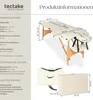 Product information and dimensions for a massage table. Náhled obrázku produktu