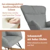 Grau Schaukelstuhl Relaxstuhl Gepolsterter Sessel Produktbild-Vorschau 5
