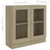 vidaXL Vitrína Sonoma dub 82,5x30,5x80 cm odvodený výrobok Náhľad obrázku produktu 8