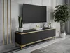 RTV Schrank OXFORD II 135 cm, Schwarz / schwarz matt + Produktbild-Vorschau 4
