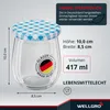 WELLGRO 25x Einmachgläser mit Schraubdeckel blau kariert - Produktbild-Vorschau 2
