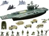 A collection of toy military vehicles and a toy aircraft carrier. Náhľad obrázku produktu