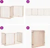 vidaXL 4dílná brána pro psy se skládacími dvířky 320 cm Náhled obrázku produktu 7