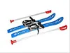 A pair of children's skis with poles, laid out on a white background. Produktbild-Vorschau