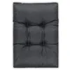 A dark gray tufted cushion or dog bed is shown from a top-down perspective against a white background. Produktbild-Vorschau