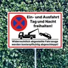 Ein- und Ausfahrt freihalten Schild PVC Hartschaumplatte Produktbild-Vorschau 3