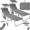 tectake 2er Set Sonnenliege klappbar mit Kopfpolster und Produktbild-Vorschau 10