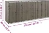vidaXL Mülltonnenbox für 4 Tonnen Grau 274x80x117 cm Poly Produktbild-Vorschau 6