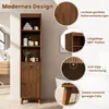 Merax Badezimmerschrank 172cm aus MDF, Badschrank mit Produktbild-Vorschau 11