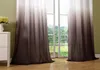 A room with a large window covered by ombre curtains, with a dresser and flowers on the left. Produktbild-Vorschau