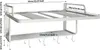 A diagram showing the dimensions of a two-tier shelf with hooks. Podgląd zdjęcia produktu