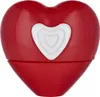 A red heart-shaped perfume bottle with a white heart detail. Produktbild-Vorschau