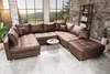 Moderne XXL Wohnlandschaft KENT 305cm braun Sofa mit Produktbild-Vorschau 2