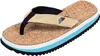 F2 Herren Schuhe Beach Slipper Flip Flops 44/45 Blau/Beige Produktbild-Vorschau 1