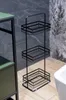 Półka łazienkowa stalowa czarna 75,5x24,4x17 cm 3 półki Podgląd zdjęcia produktu 3